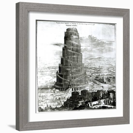 The Tower of Babel, 1679-Athanasius Kircher-Framed Giclee Print