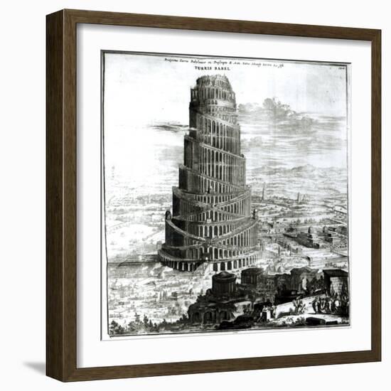 The Tower of Babel, 1679-Athanasius Kircher-Framed Giclee Print