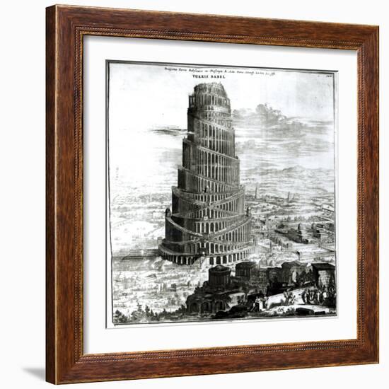 The Tower of Babel, 1679-Athanasius Kircher-Framed Giclee Print