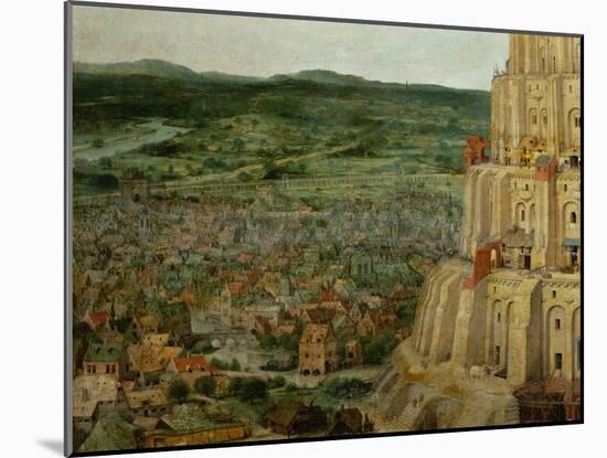 The Tower of Babel, Detail-Pieter Bruegel the Elder-Mounted Giclee Print