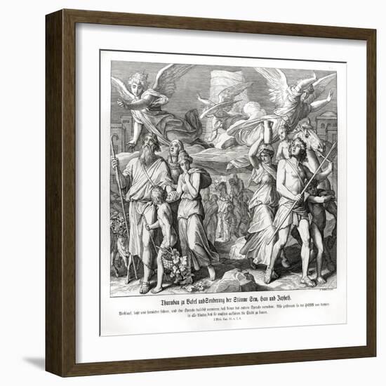 The Tower of Babel, Genesis-Julius Schnorr von Carolsfeld-Framed Giclee Print