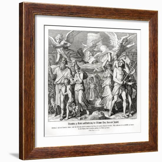 The Tower of Babel, Genesis-Julius Schnorr von Carolsfeld-Framed Giclee Print