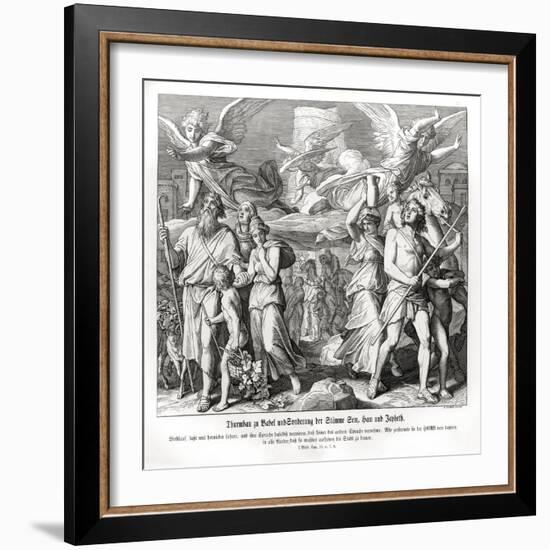 The Tower of Babel, Genesis-Julius Schnorr von Carolsfeld-Framed Giclee Print