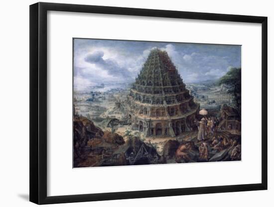 The Tower of Babel-Marten van Valckenborch-Framed Giclee Print
