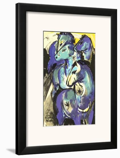The Tower of Blue Horses, 1913-Franz Marc-Framed Art Print