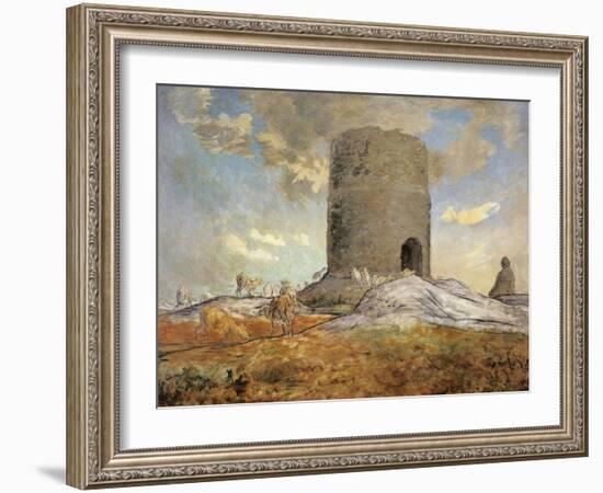 The Tower of Chailly in Barbizon-Jean-François Millet-Framed Giclee Print