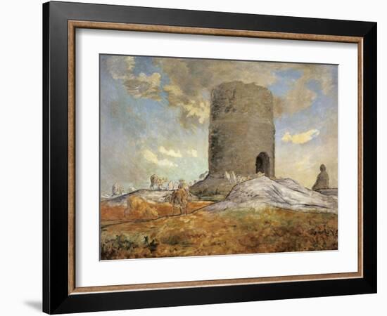 The Tower of Chailly in Barbizon-Jean-François Millet-Framed Giclee Print