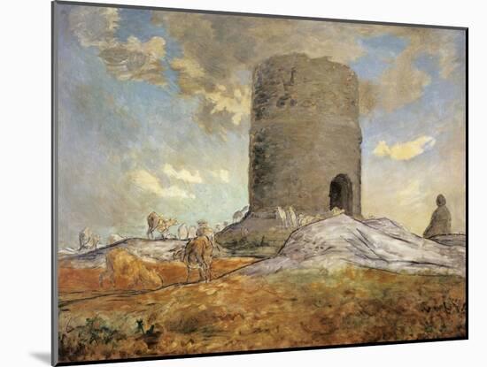 The Tower of Chailly in Barbizon-Jean-François Millet-Mounted Giclee Print