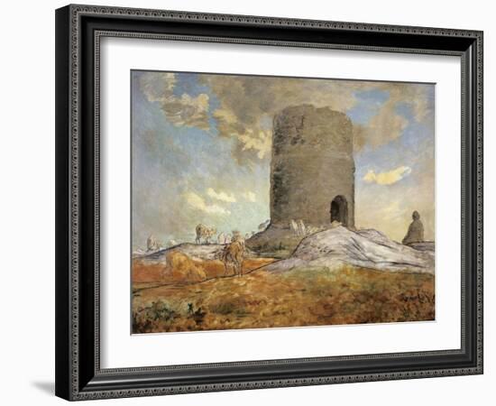 The Tower of Chailly in Barbizon-Jean-François Millet-Framed Giclee Print