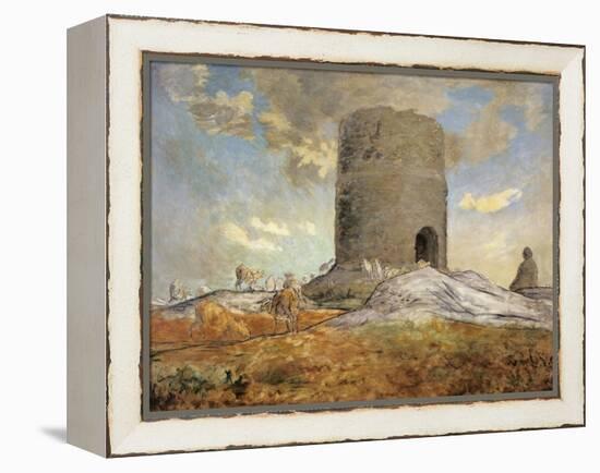 The Tower of Chailly in Barbizon-Jean-François Millet-Framed Premier Image Canvas