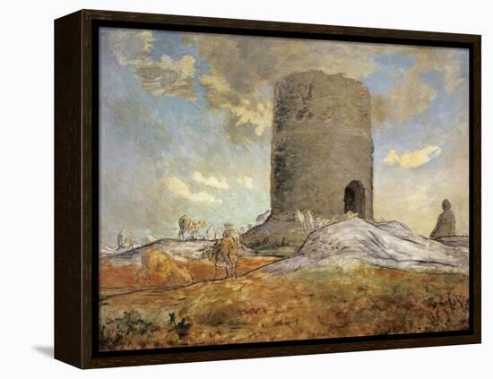 The Tower of Chailly in Barbizon-Jean-François Millet-Framed Premier Image Canvas