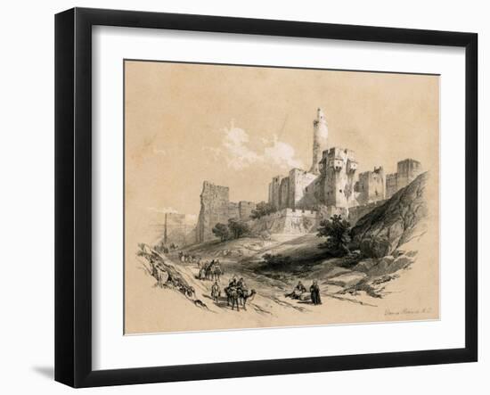 The Tower of David, Jerusalem, Israel, 1855-David Roberts-Framed Giclee Print