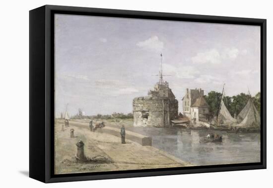 The Tower of Francis I at Le Havre, 1854-Eugène Boudin-Framed Premier Image Canvas