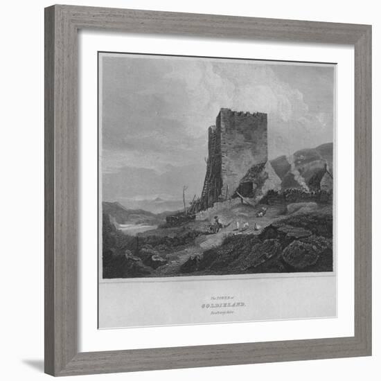 'The Tower of Goldieland, Roxburghshire', 1814-John Greig-Framed Giclee Print