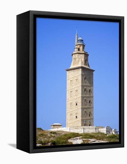 The Tower of Hercules Lighthouse, La Coruna City, Galicia, Spain, Europe-Richard Cummins-Framed Premier Image Canvas