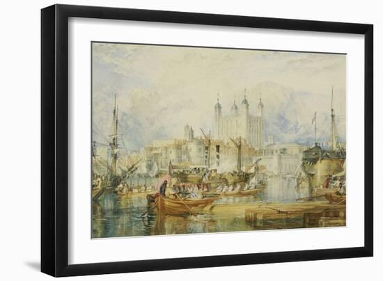 The Tower of London, circa 1825-J. M. W. Turner-Framed Giclee Print