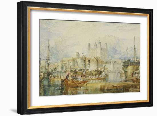 The Tower of London, circa 1825-J. M. W. Turner-Framed Giclee Print