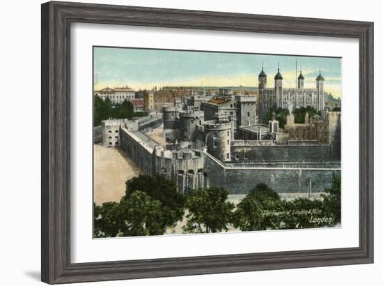 'The Tower of London & Mint, London', c1910-Unknown-Framed Giclee Print