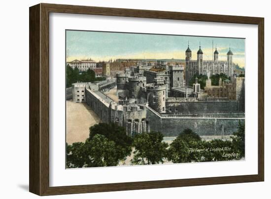 'The Tower of London & Mint, London', c1910-Unknown-Framed Giclee Print