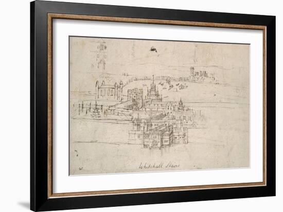 The Tower of London (Pen and Brown Ink over Faint Indications in Black Chalk)-Anthonis van den Wyngaerde-Framed Giclee Print