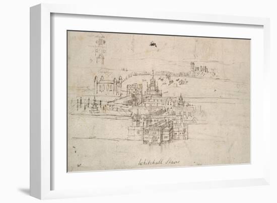 The Tower of London (Pen and Brown Ink over Faint Indications in Black Chalk)-Anthonis van den Wyngaerde-Framed Giclee Print