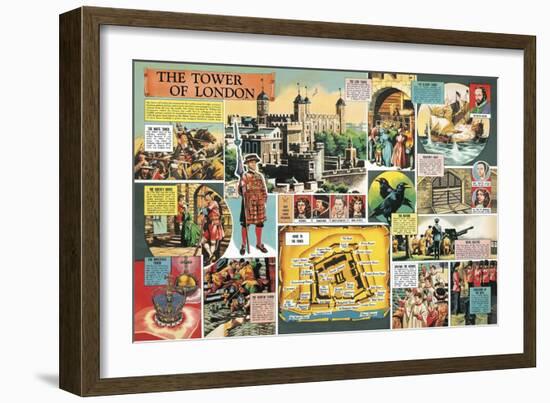 The Tower of London-Ron Embleton-Framed Giclee Print