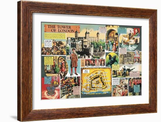 The Tower of London-Ron Embleton-Framed Giclee Print