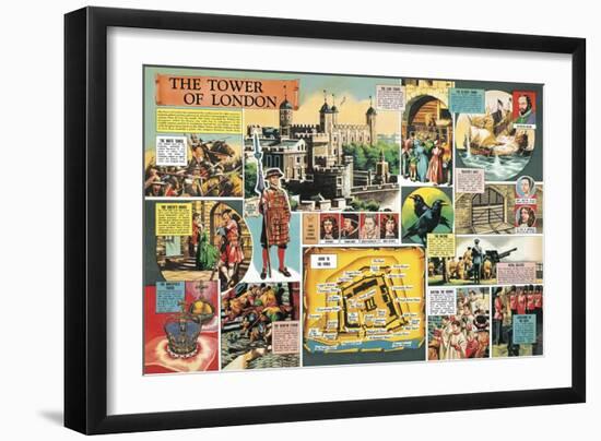 The Tower of London-Ron Embleton-Framed Giclee Print