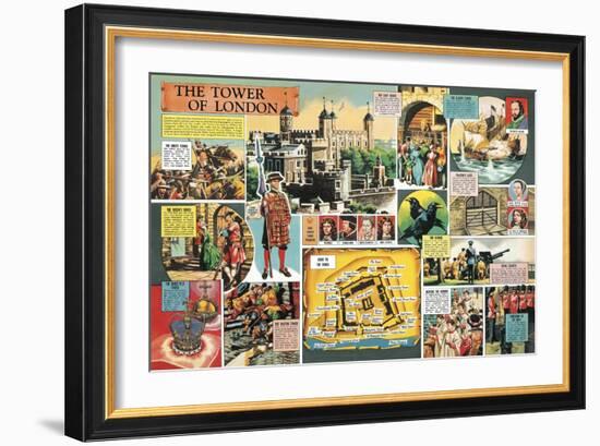 The Tower of London-Ron Embleton-Framed Giclee Print