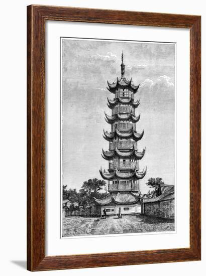 The Tower of Long-Hua, Shanghai, China, 1895-null-Framed Giclee Print