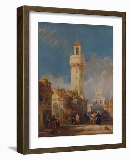 The Tower of the Church of San Nicolás de la Villa, Córdoba, 1834-David Roberts-Framed Giclee Print