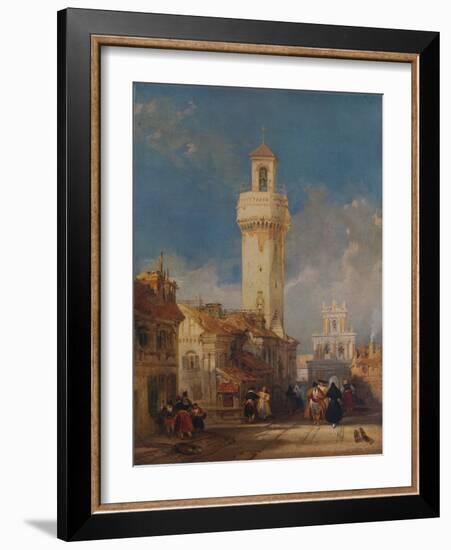 The Tower of the Church of San Nicolás de la Villa, Córdoba, 1834-David Roberts-Framed Giclee Print