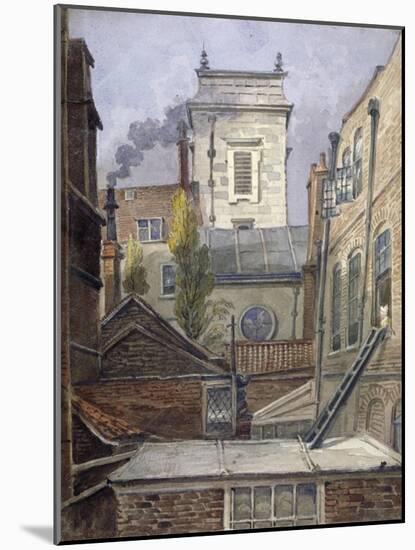 The Tower of the Church of St George Botolph Lane, City of London, C1830-George Shepheard-Mounted Giclee Print