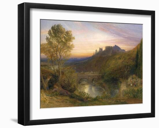 The Towered City (The Haunted Stream), C.1850-75-Samuel Palmer-Framed Art Print