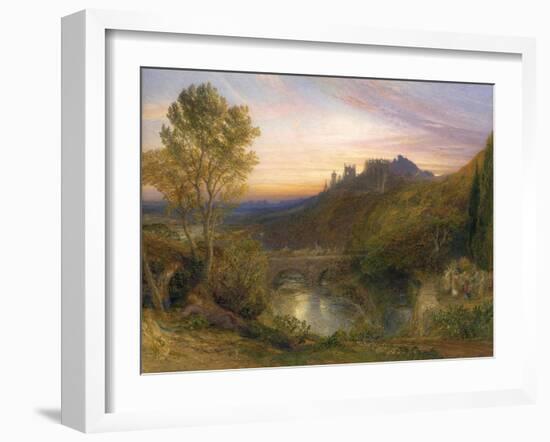 The Towered City (The Haunted Stream), C.1850-75-Samuel Palmer-Framed Art Print