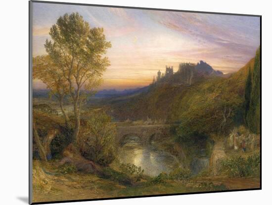 The Towered City (The Haunted Stream), C.1850-75-Samuel Palmer-Mounted Art Print