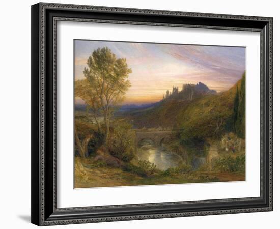 The Towered City (The Haunted Stream), C.1850-75-Samuel Palmer-Framed Art Print