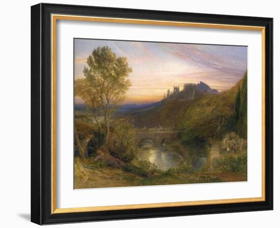 The Towered City (The Haunted Stream), C.1850-75-Samuel Palmer-Framed Art Print