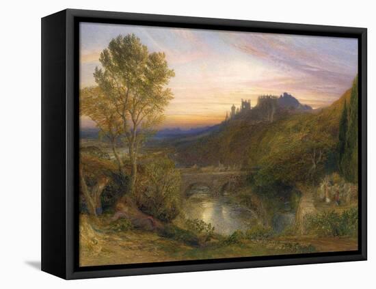 The Towered City (The Haunted Stream), C.1850-75-Samuel Palmer-Framed Stretched Canvas