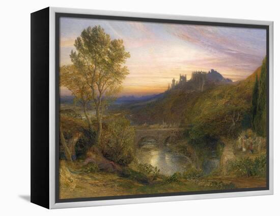 The Towered City (The Haunted Stream), C.1850-75-Samuel Palmer-Framed Stretched Canvas