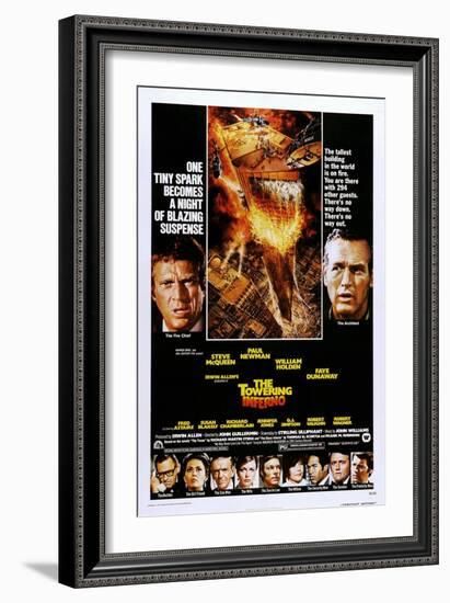 The Towering Inferno-null-Framed Art Print