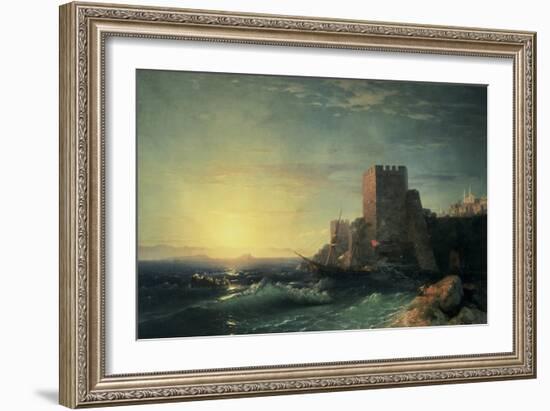 The Towers at Bosporus-Ivan Konstantinovich Aivazovsky-Framed Giclee Print