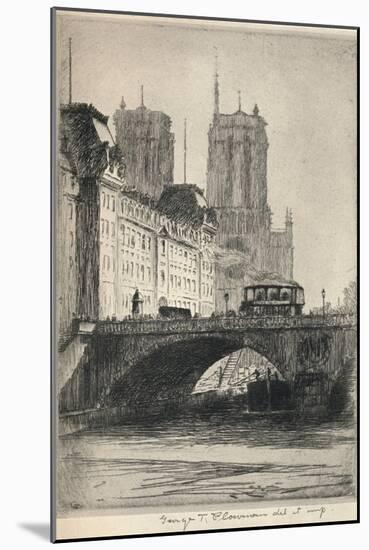 The Towers of Notre-Dame, 1915-George T Plowman-Mounted Giclee Print