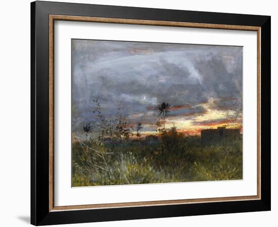 The Towers of Silence, Bombay, 1909-Albert Goodwin-Framed Giclee Print