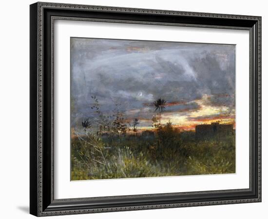 The Towers of Silence, Bombay, 1909-Albert Goodwin-Framed Giclee Print