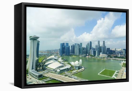 The Towers of the Central Business District and Marina Bay in the Morning, Singapore-Fraser Hall-Framed Premier Image Canvas