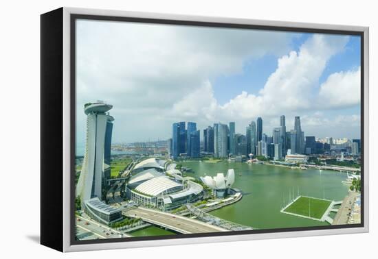 The Towers of the Central Business District and Marina Bay in the Morning, Singapore-Fraser Hall-Framed Premier Image Canvas