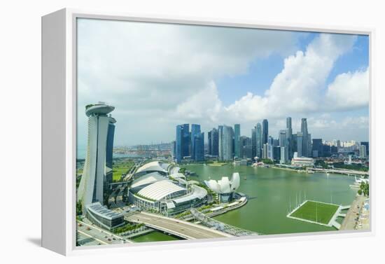 The Towers of the Central Business District and Marina Bay in the Morning, Singapore-Fraser Hall-Framed Premier Image Canvas