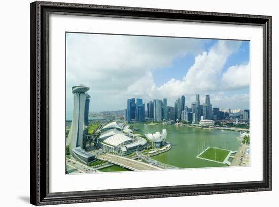 The Towers of the Central Business District and Marina Bay in the Morning, Singapore-Fraser Hall-Framed Photographic Print