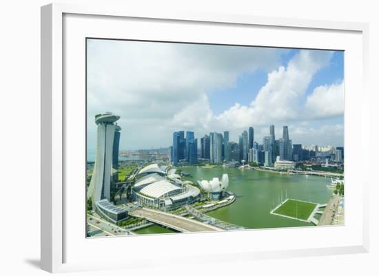 The Towers of the Central Business District and Marina Bay in the Morning, Singapore-Fraser Hall-Framed Photographic Print